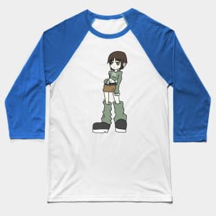 Anime cartoony girl y2k-3 Baseball T-Shirt